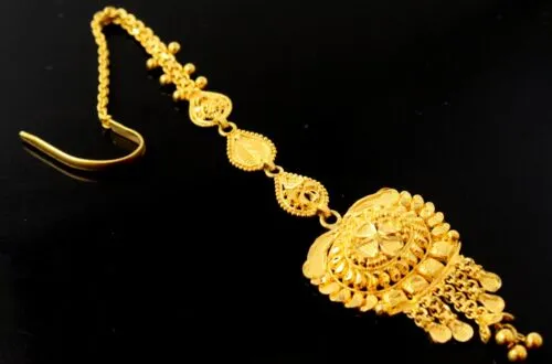 22k Tikka Solid Gold Elegant Tikka Head Accessories T40