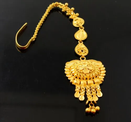 22k Tikka Solid Gold Elegant Tikka Head Accessories T40