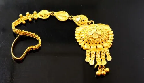 22k Tikka Solid Gold Elegant Tikka Head Accessories T40