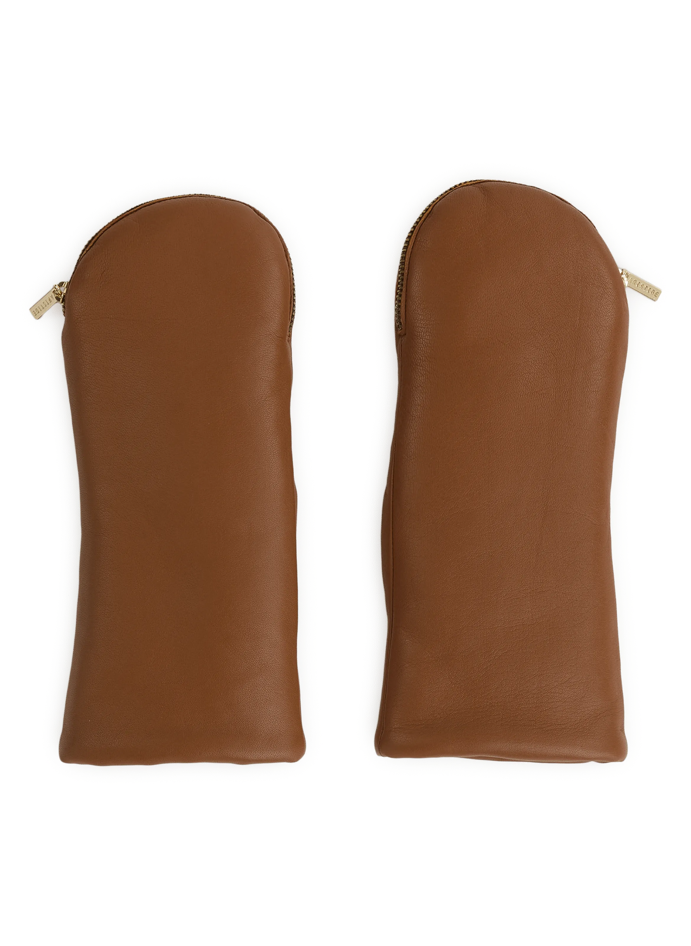 ARISTIDE  Leather mittens - Brown