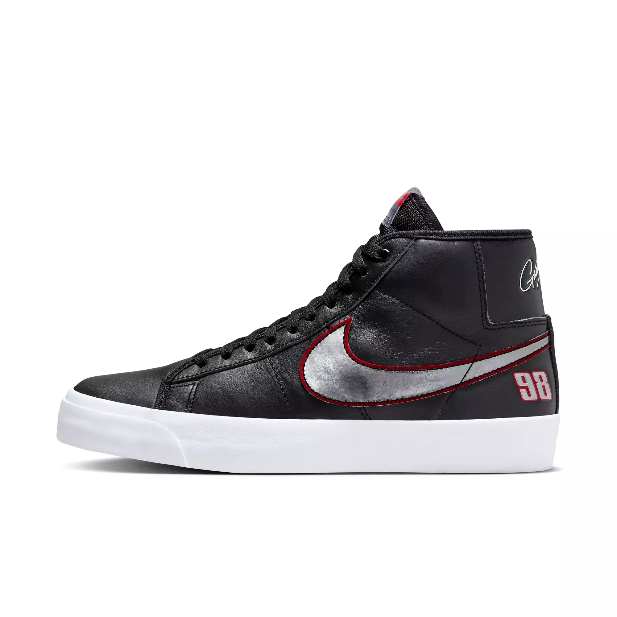 BLAZER MID PRO GT BLACK / METALLIC SILVER / UNIVERSITY RED