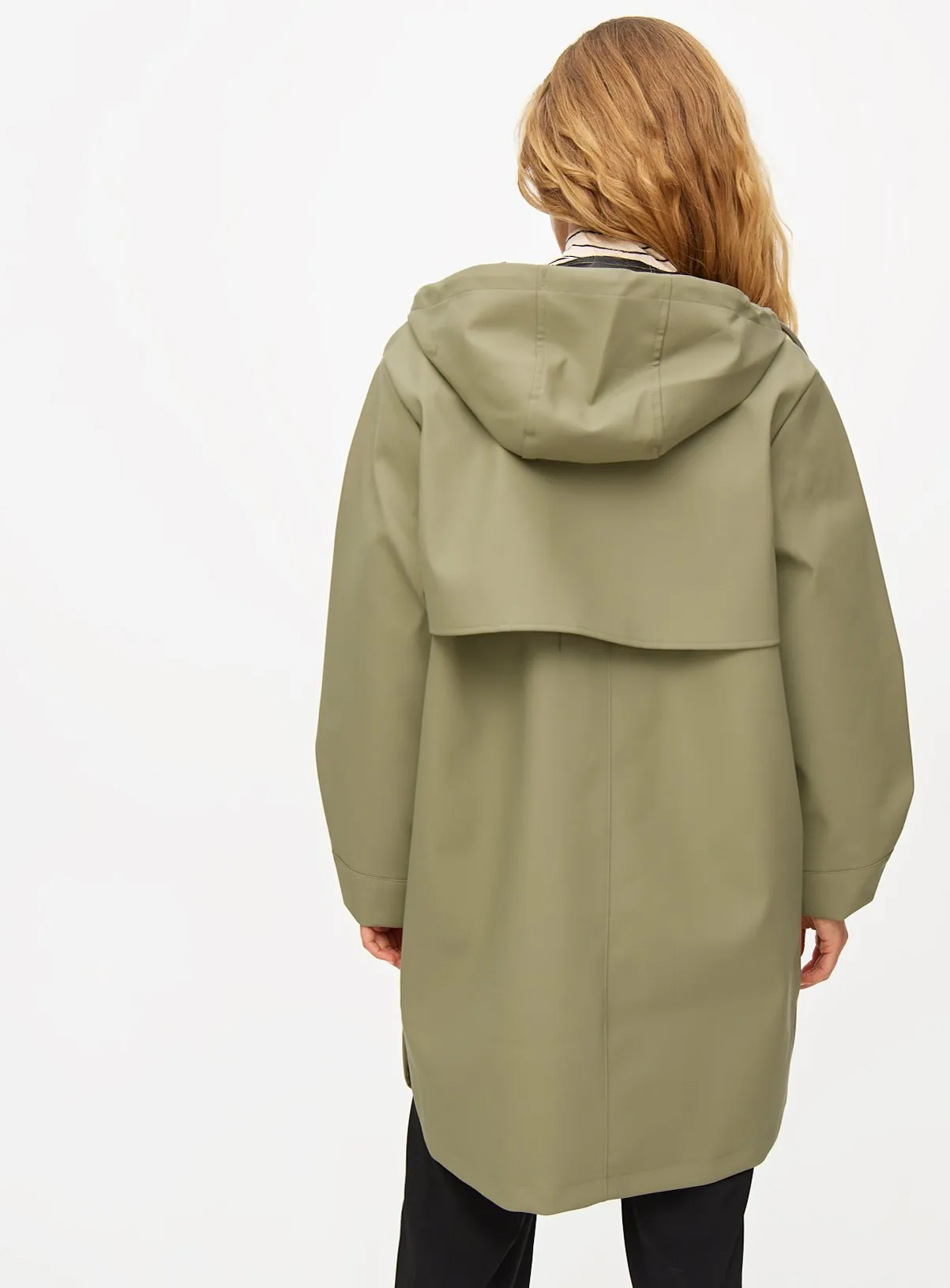 Buy Khaki Longline Rubberised Raincoat L | Coats | Tu