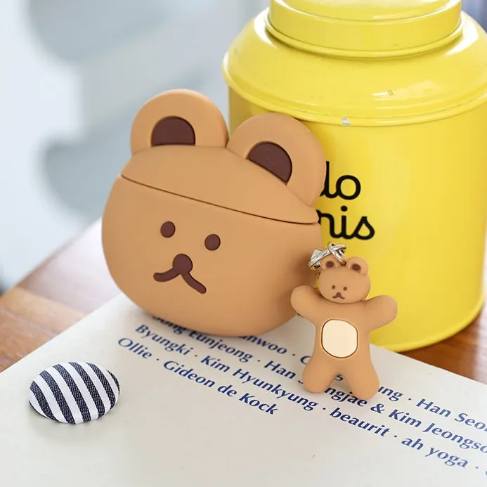 Cute Bear Characters Airpods Cases Accessory Silicone Keyring Protect Apple Charger Accessories