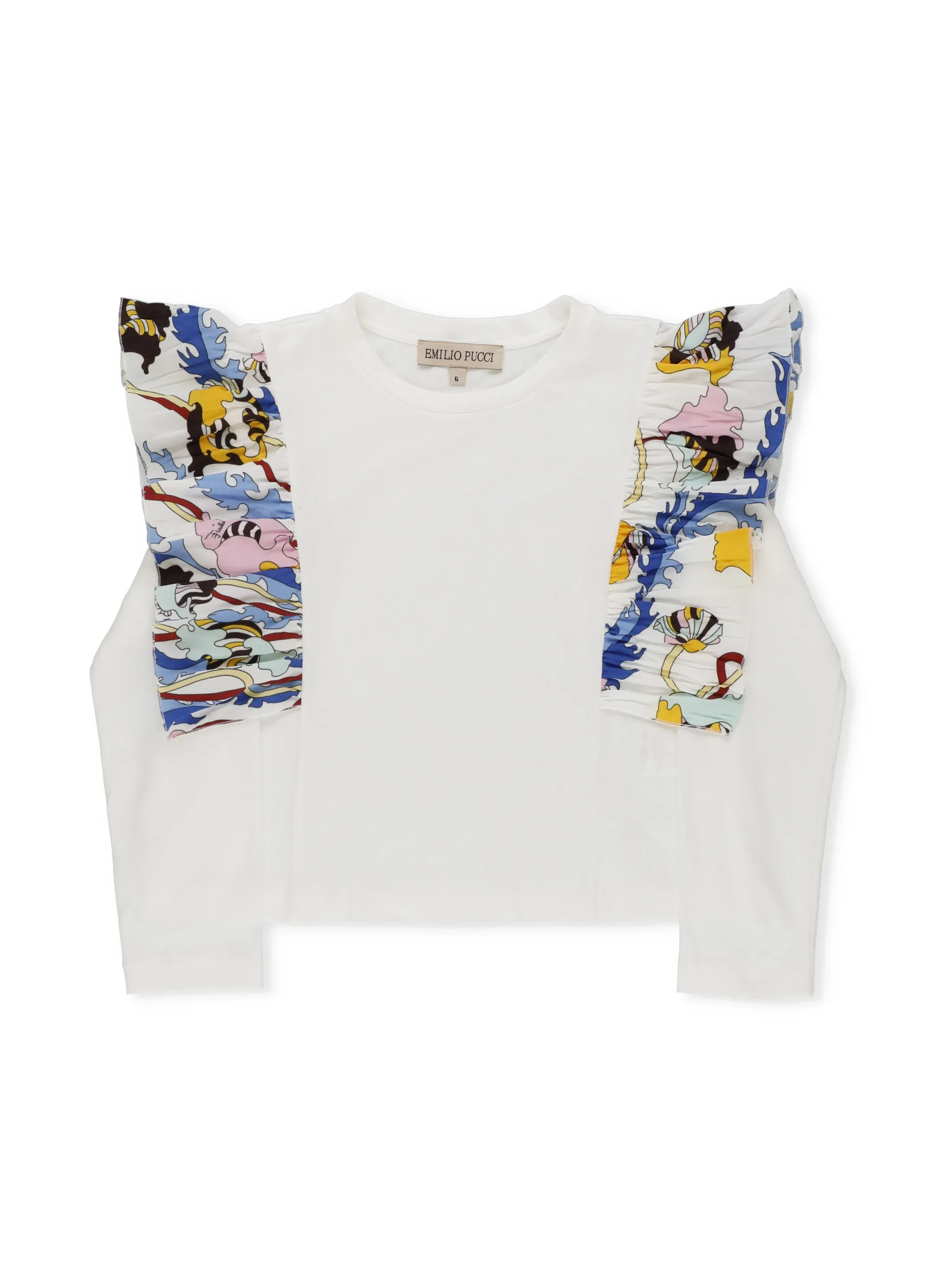 Emilio Pucci Junior Round Neck Ruffled Sweatshirt