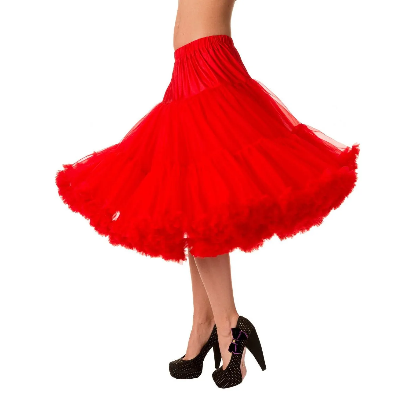 EXTRA LONG Full Red Net Vintage Rockabilly 50s Petticoat Skirt