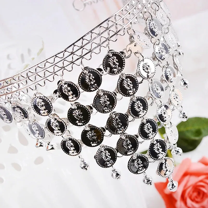 Fashion Metal Coin Head Chain Wedding Hair Accessories