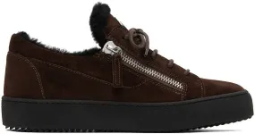 Giuseppe Zanotti Brown Frankie Winter Sneakers