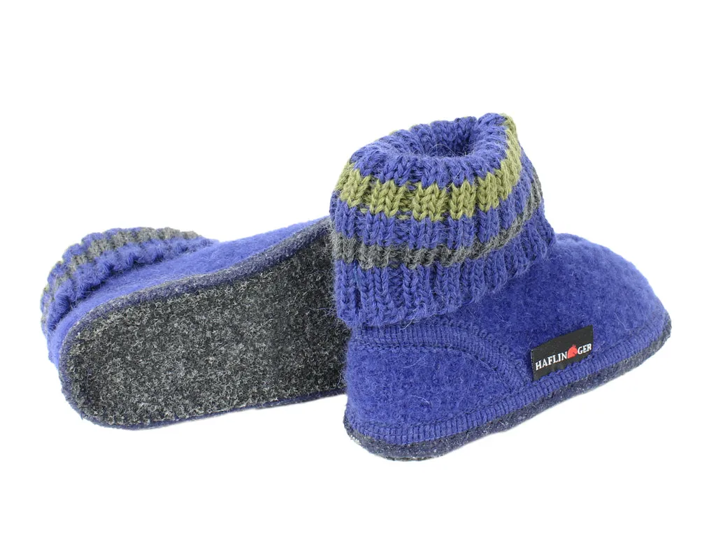 Haflinger Children's slippers Paul Ink Blue