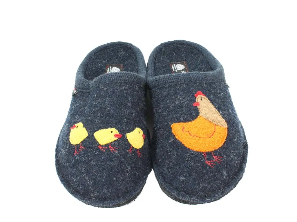 Haflinger Slippers Flair Hen Blue