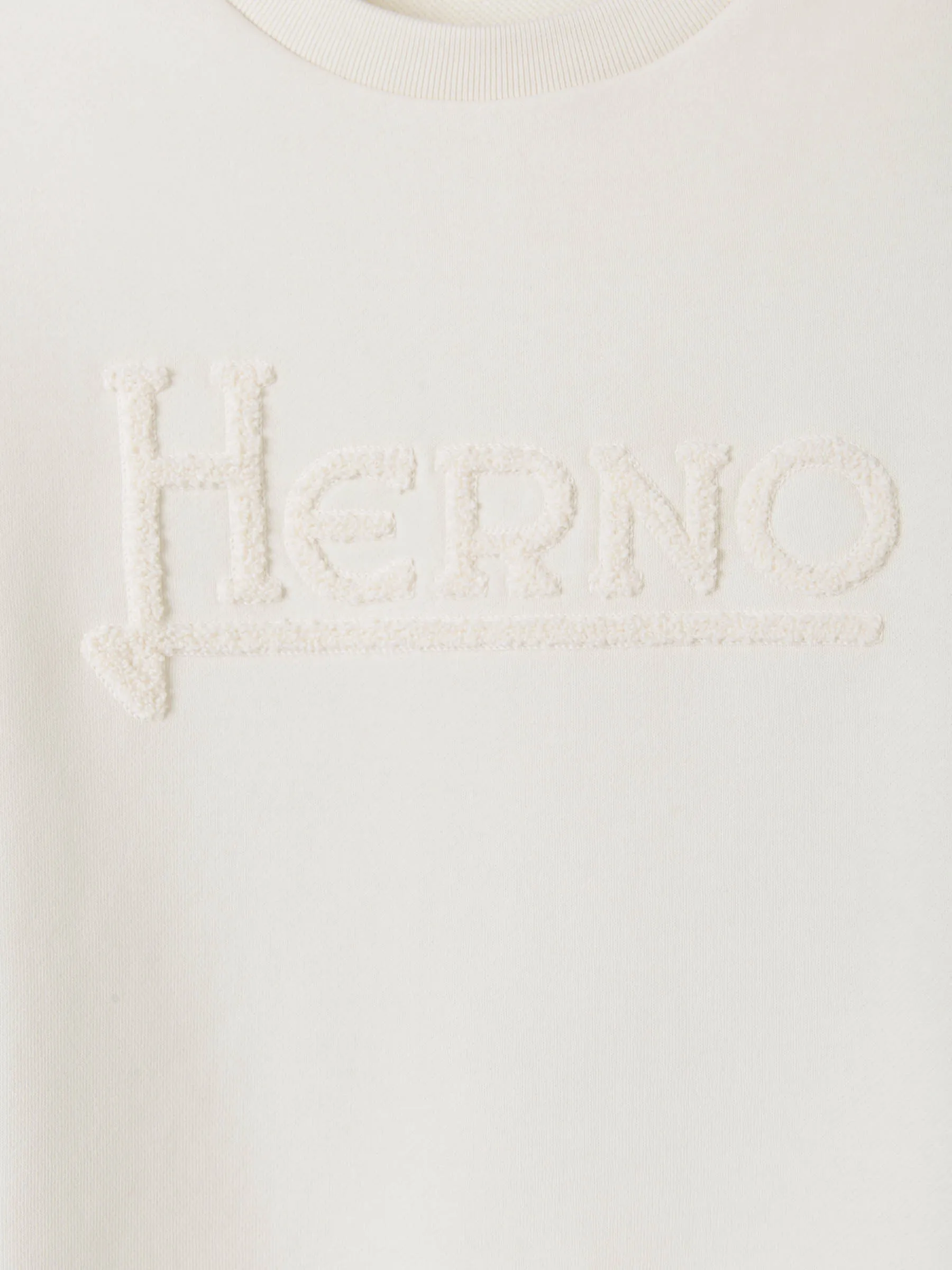 Herno Flocked Logo Crewneck Sweatshirt