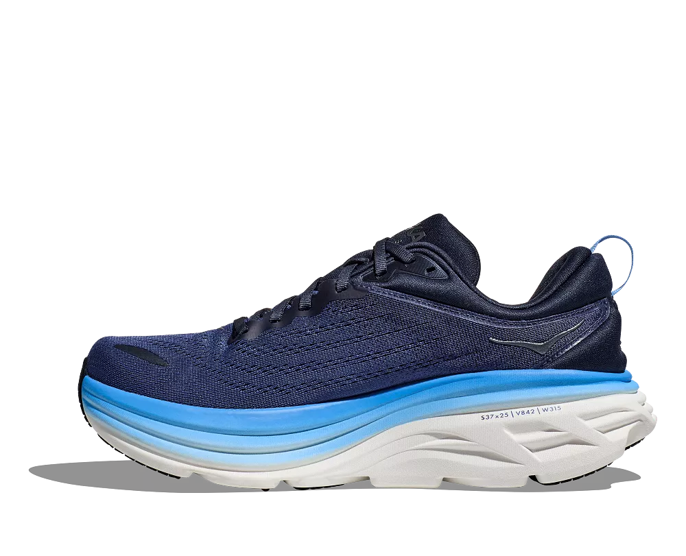 'HOKA' Men's Bondi 8 - Outer Space / All Aboard (Wide)