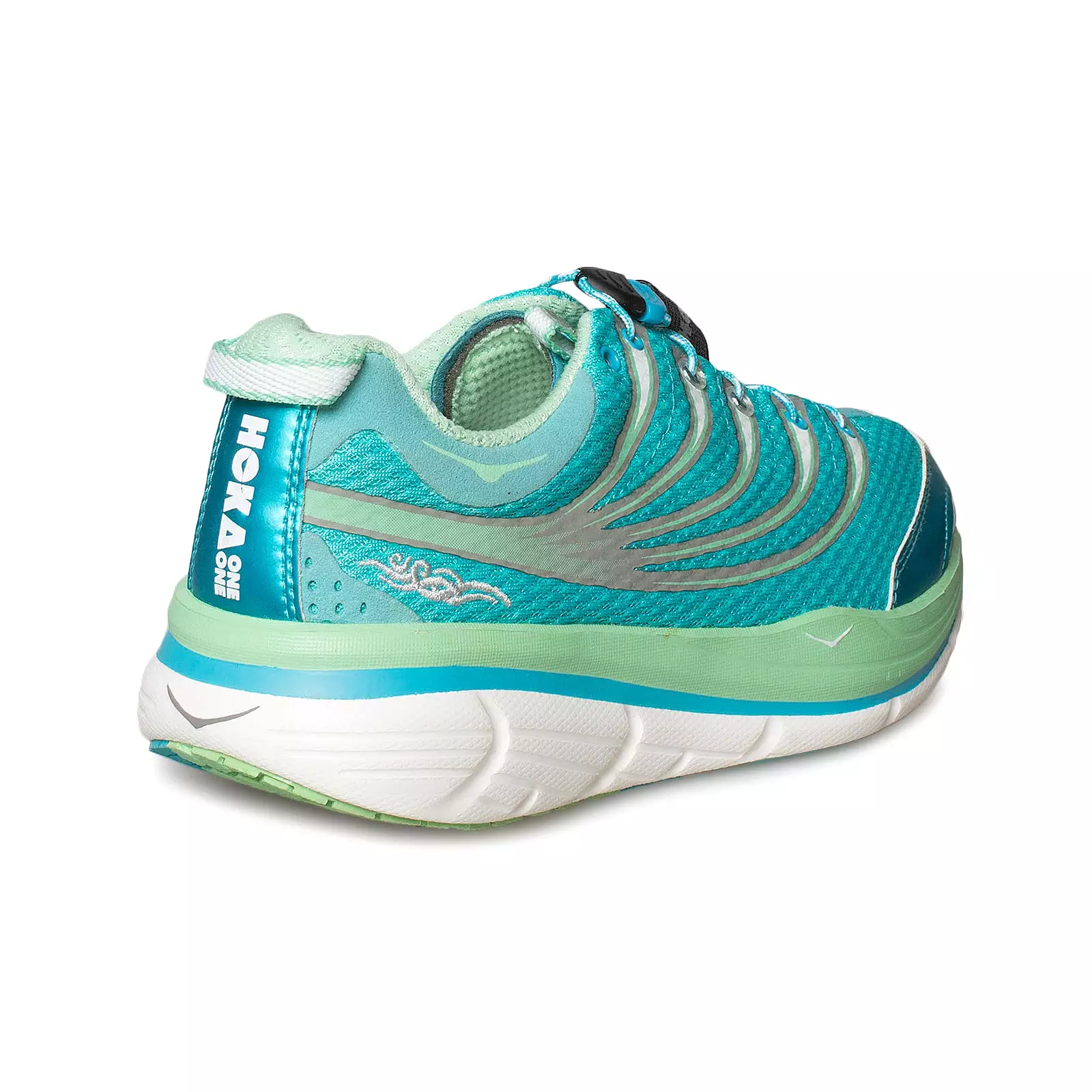 Hoka One One Stinson Trail Aqua / Green / White Running Shoes - Men's