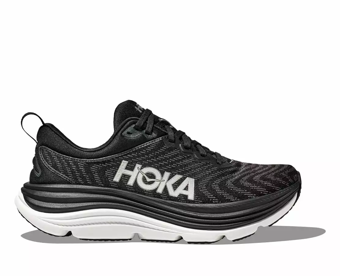 'HOKA' Women's Gaviota 5 - Black / White (Wide)