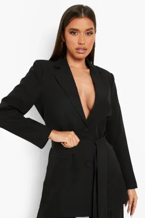 Jackets & Coats | Tailored Tie Waist Blazer | boohoo