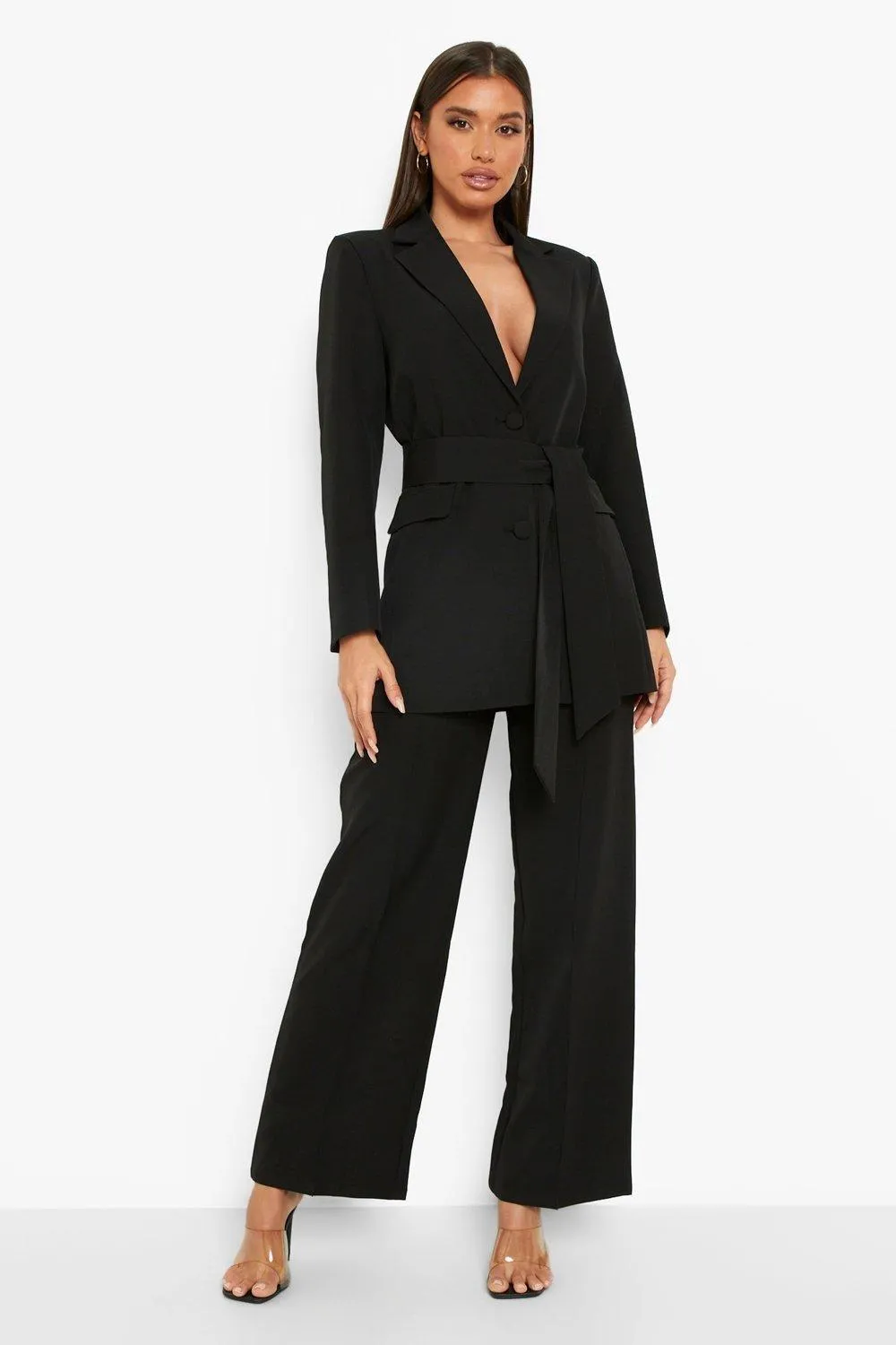 Jackets & Coats | Tailored Tie Waist Blazer | boohoo