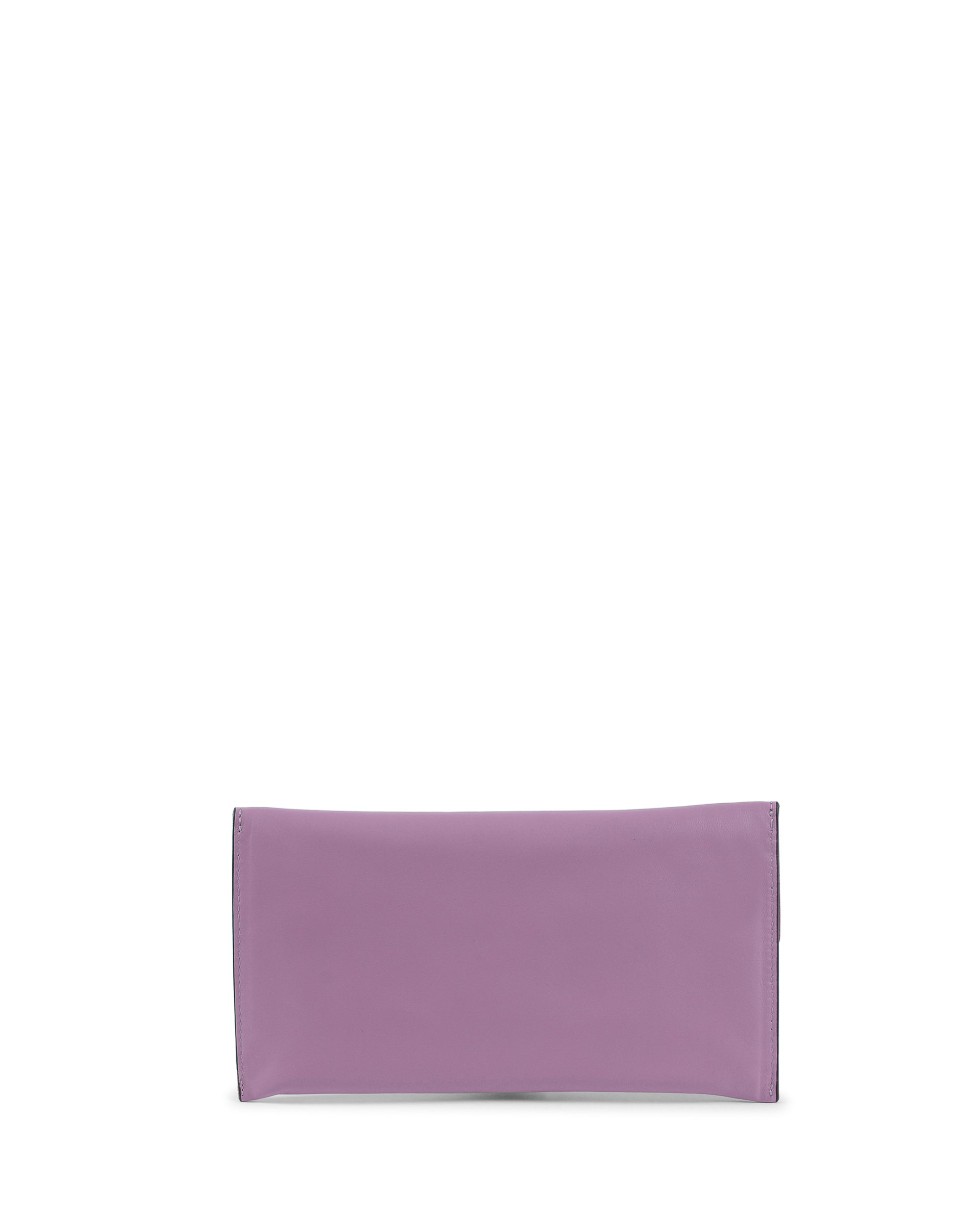 Leather Envelope Clutch Purple