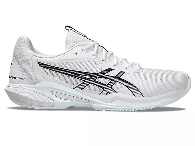 Men's Asics Solution Speed FlyteFoam 3, White/Black, 9 D Medium