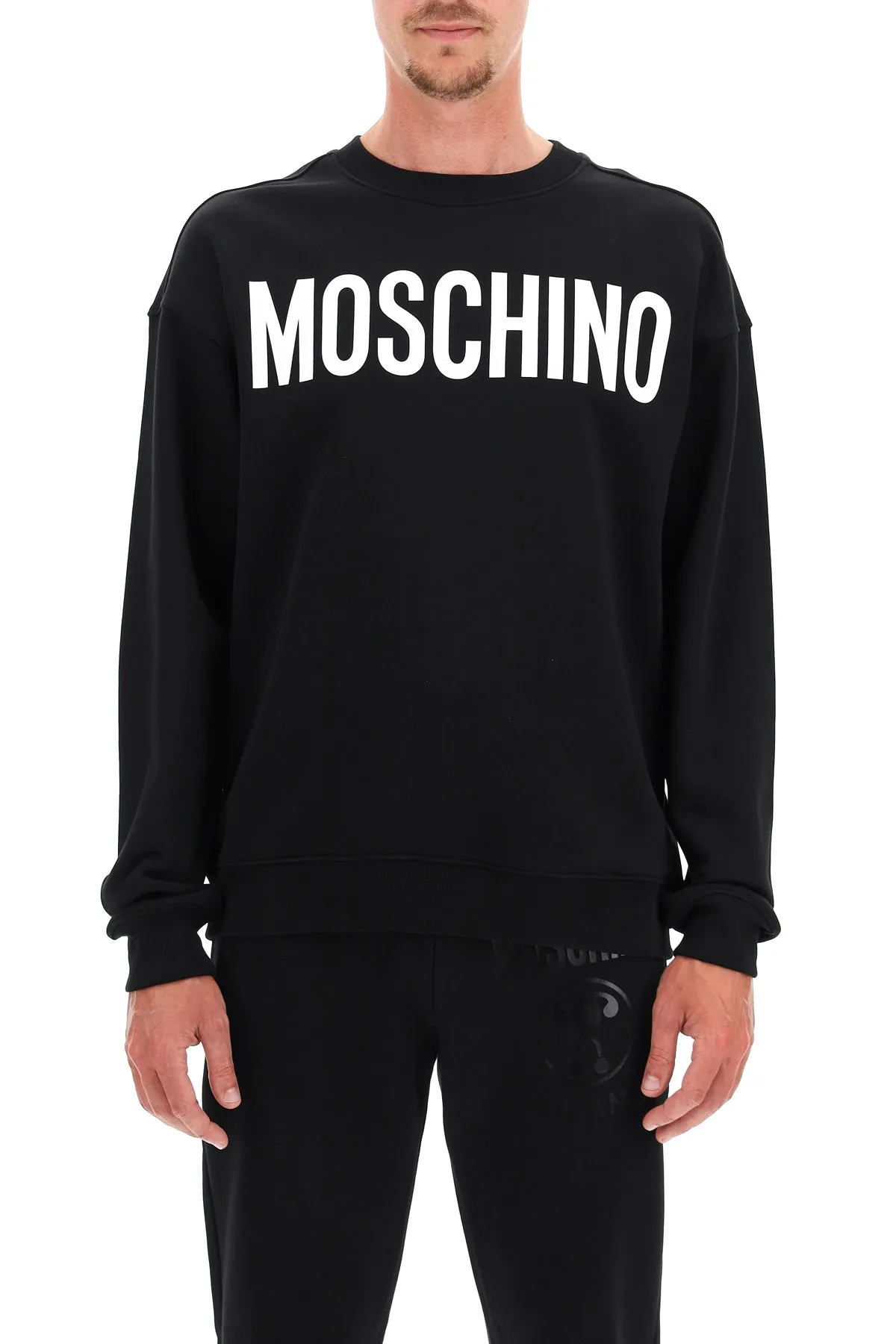 Moschino Logo Printed Long-Sleeved Sweatshirt