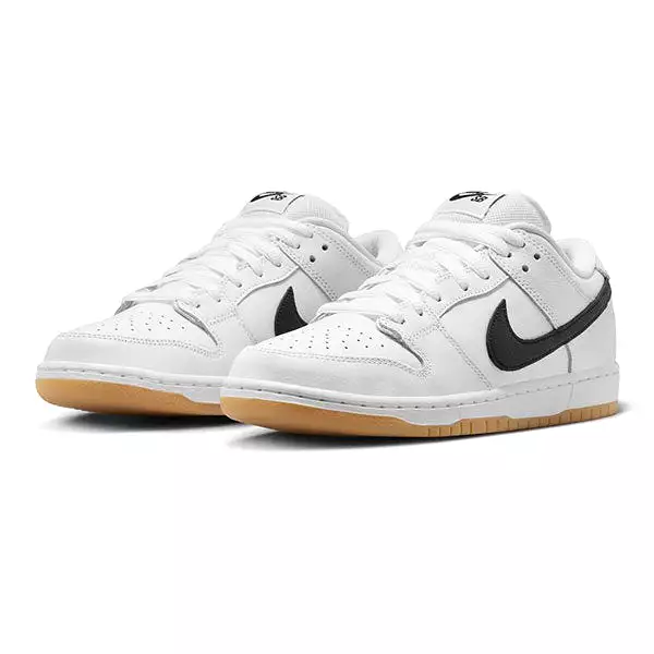 Nike SB Dunk Low Pro White/Black-White-Gum Light Brown