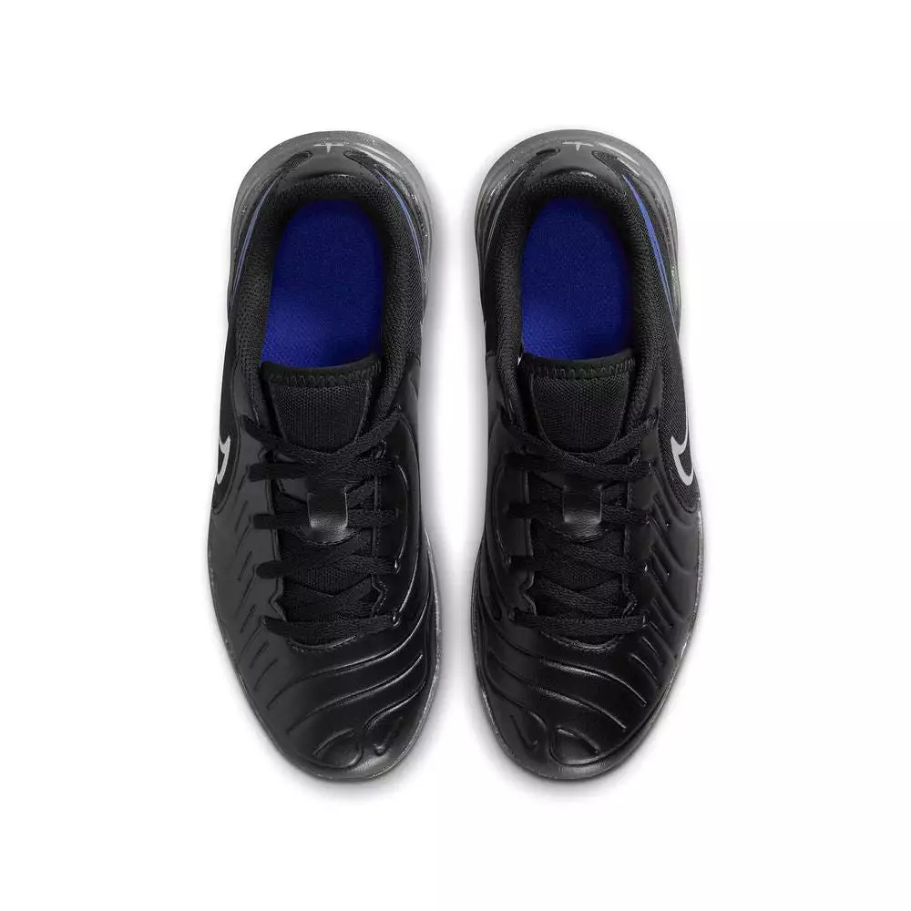 Nike Tiempo Legend 10 Club IN Jnr Football Shoes (Black/Chrome/Hyper Royal)