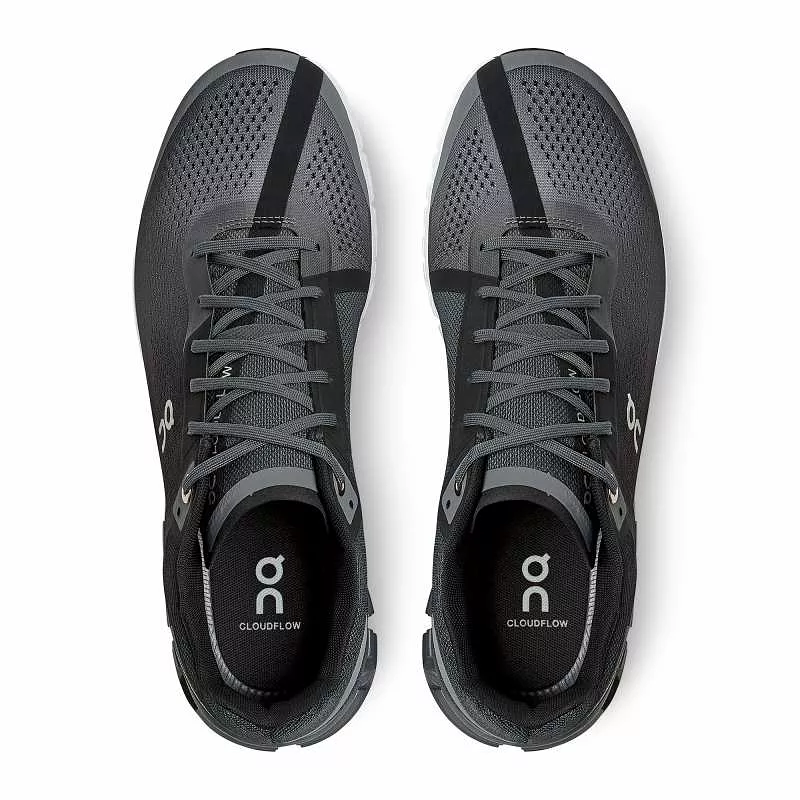 On Running Men's Cloudflow Shoes - Black / Asphalt