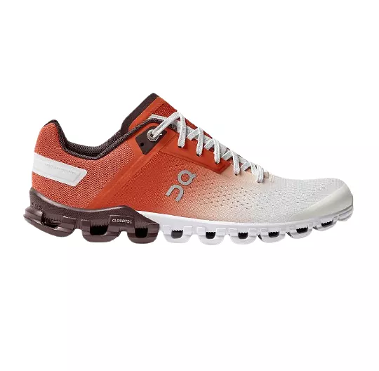 On Running Women's Cloudflow Shoes - Rust / White