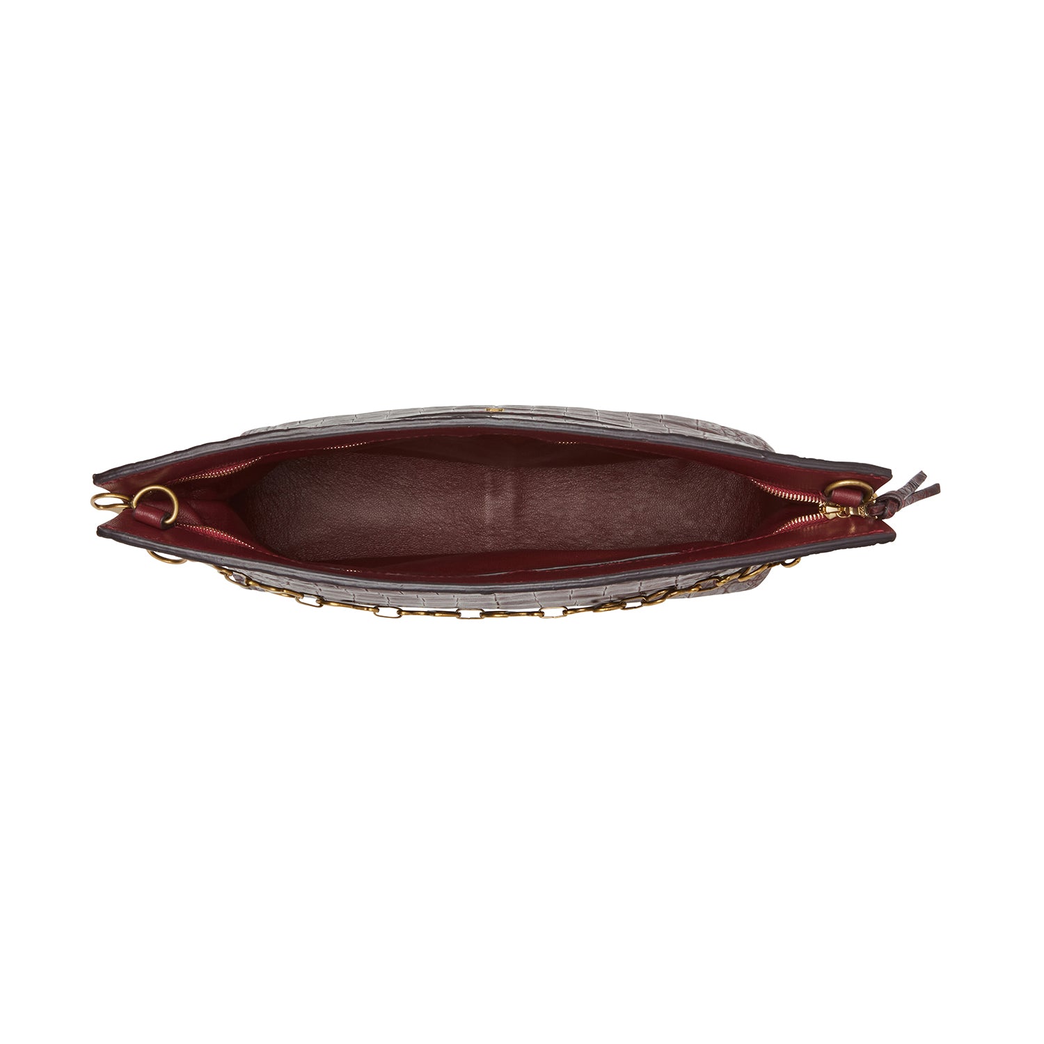 Oversized Caiman Clutch :: Black Cherry