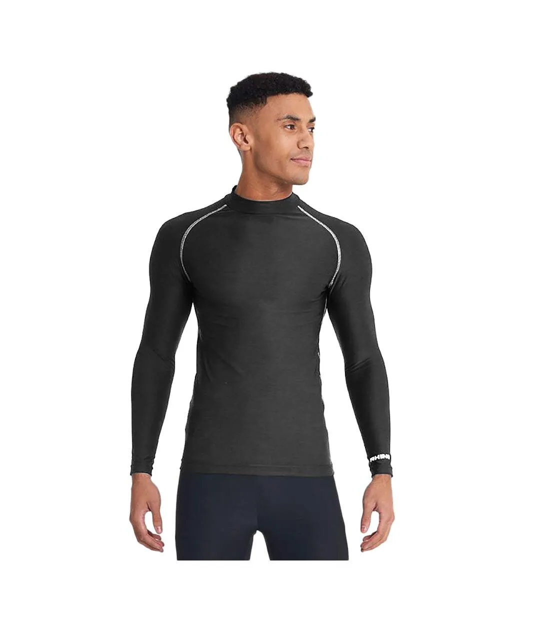 Rhino Mens Thermal Underwear Long Sleeve Base Layer Vest Top (Black Heather) - UTRW1276