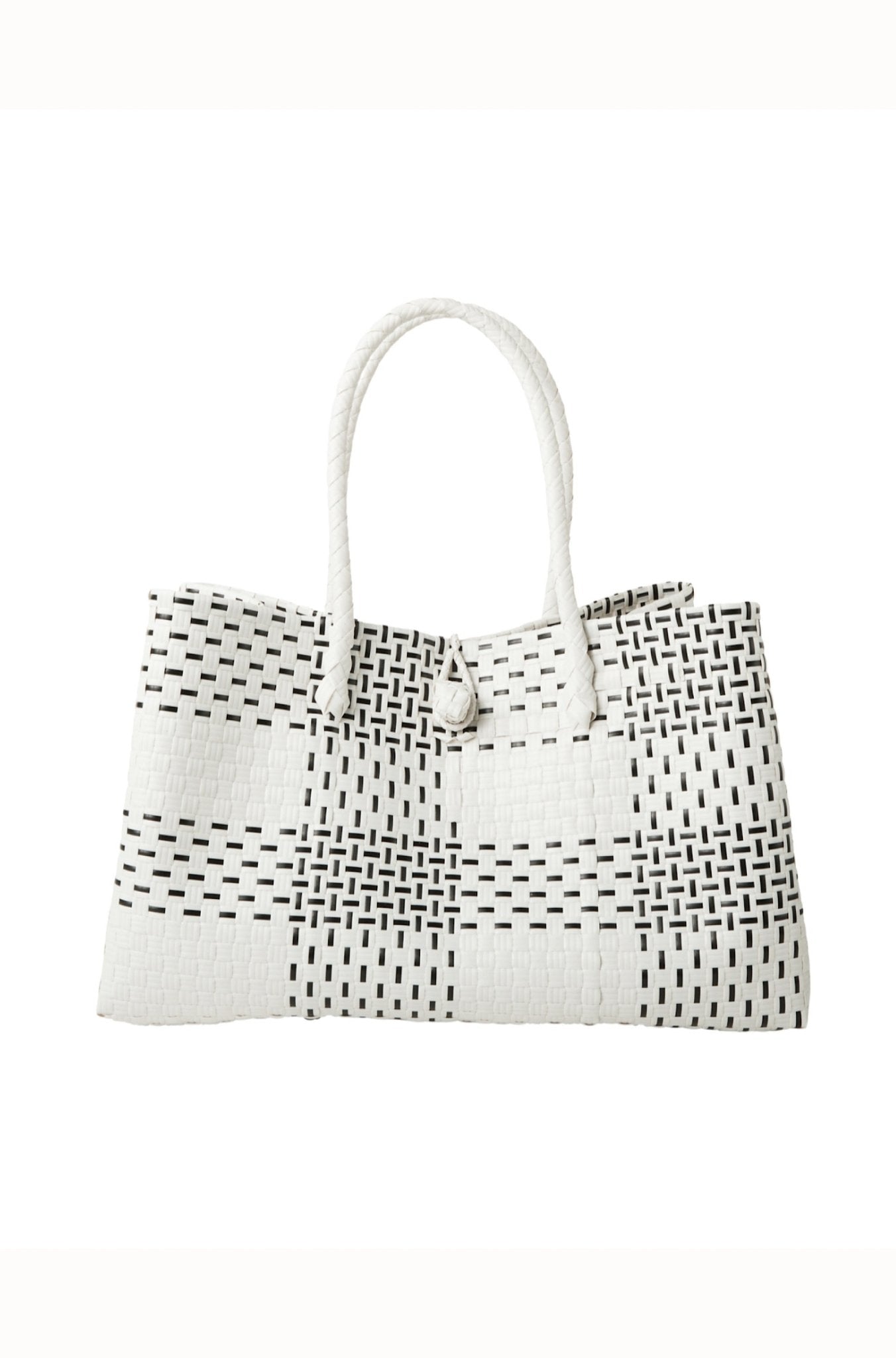 The Midi Piper Tote · White Picnic