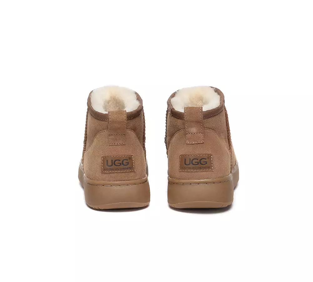 UGG AUSTRALIAN SHEPHERD Sheepskin Wool Ankle Ultra Mini Outdoor Boots