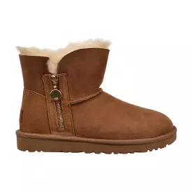 UGG Bailey Zip Mini Retro Fleece Women's Boots Chestnut