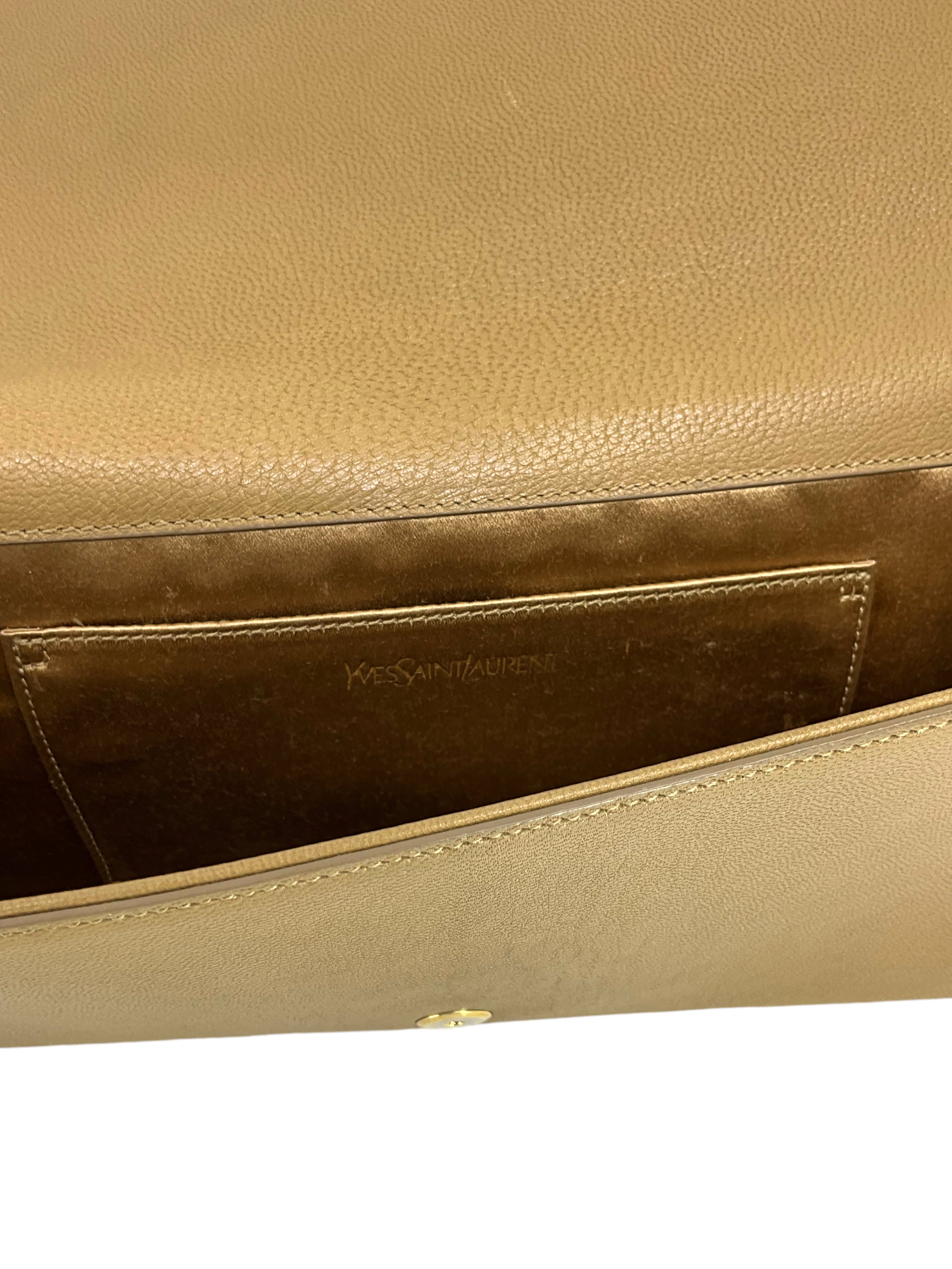 Vintage Yves Saint Laurent Brown Clutch