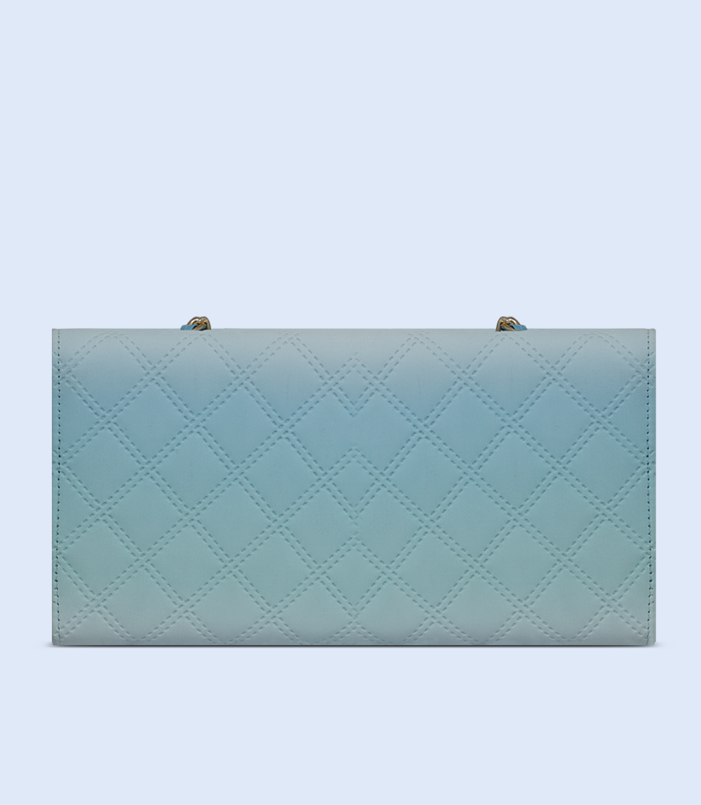 WB2247-BLUE-Women Snazzy Clutch