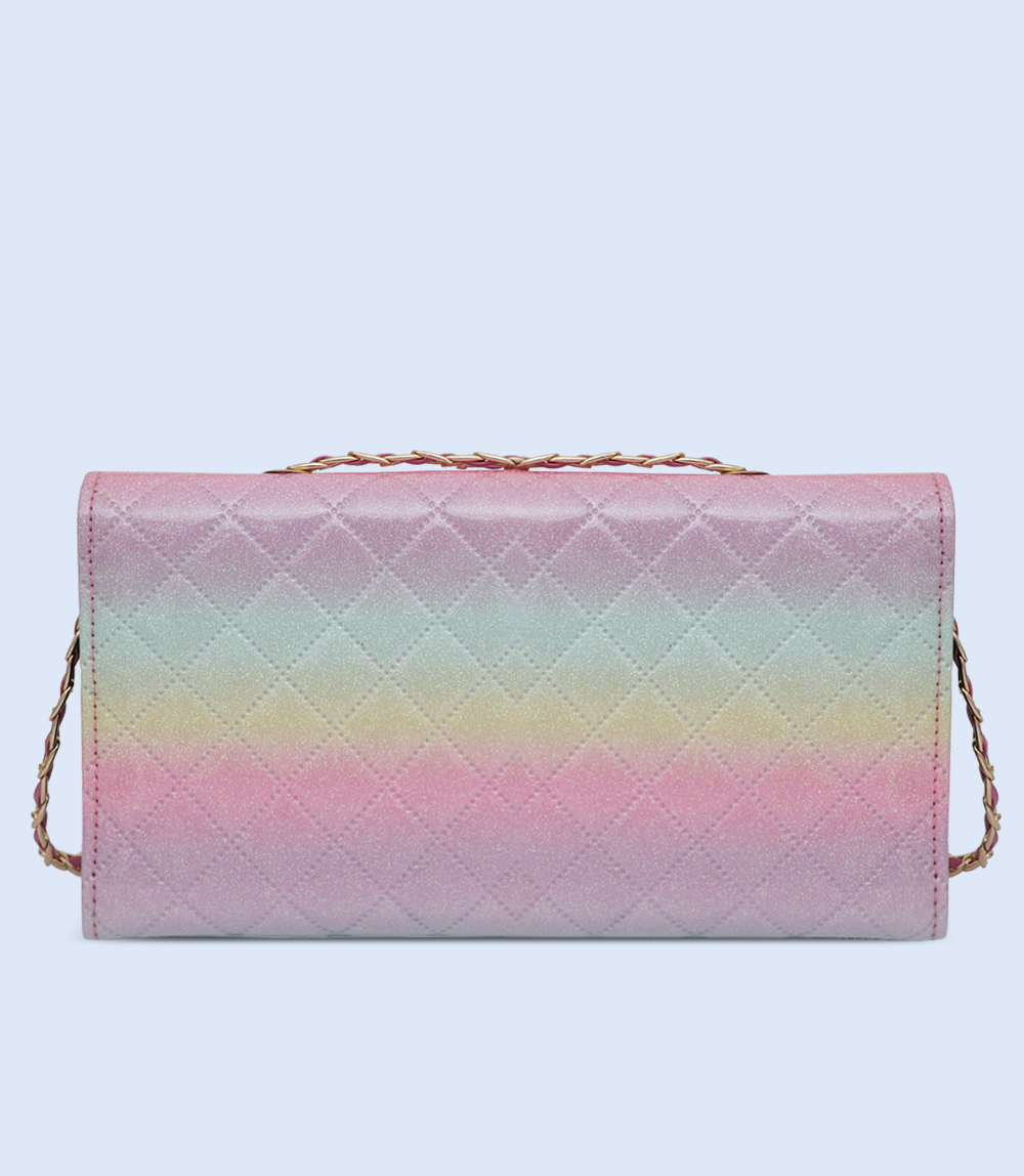 WB2247-PINK-Women Snazzy Clutch