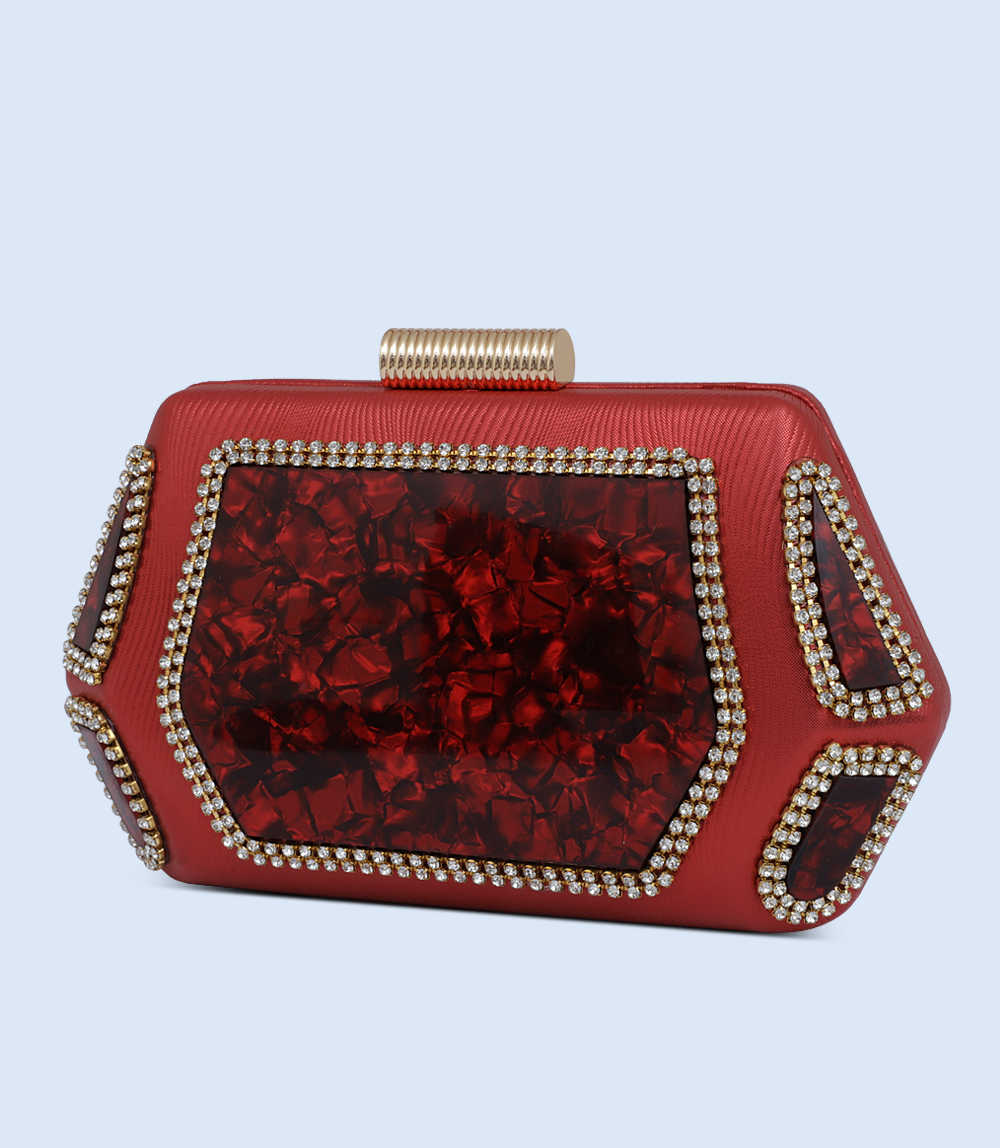 WB2501-MAROON-Women Snazzy Clutch