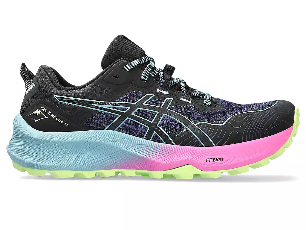 Women's Asics Gel-Trabuco 11, Black/Gris Blue, 10 B Medium