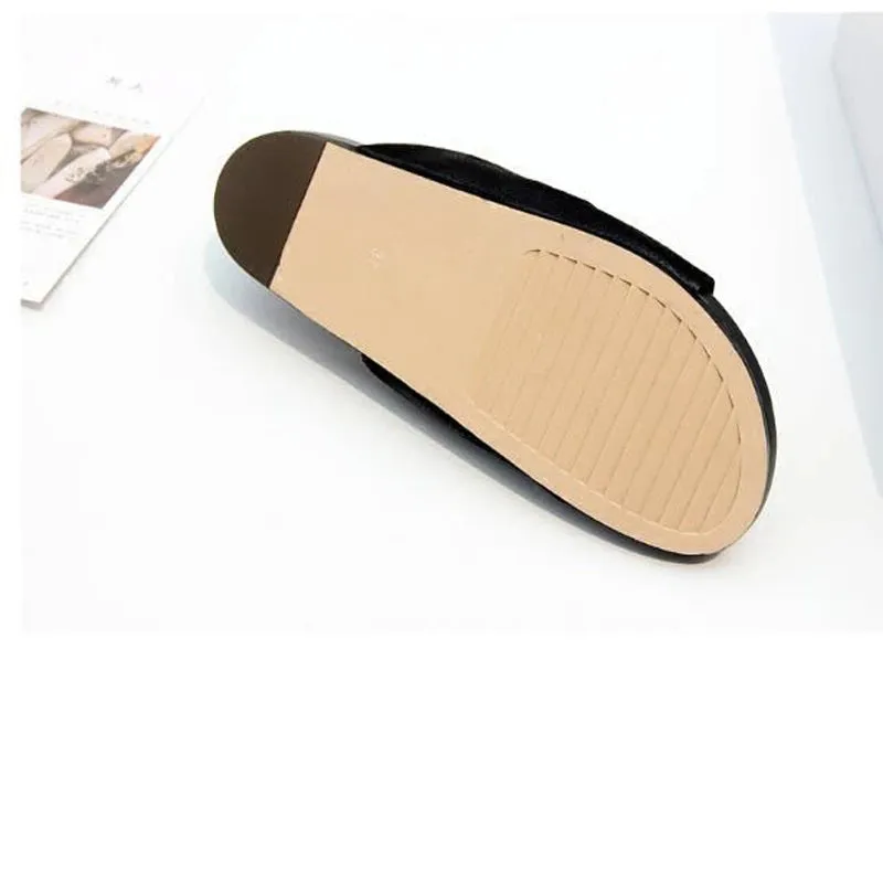 Women's Summer Luxury Style Genuine Leather Outdoor Flip Flop Slippers